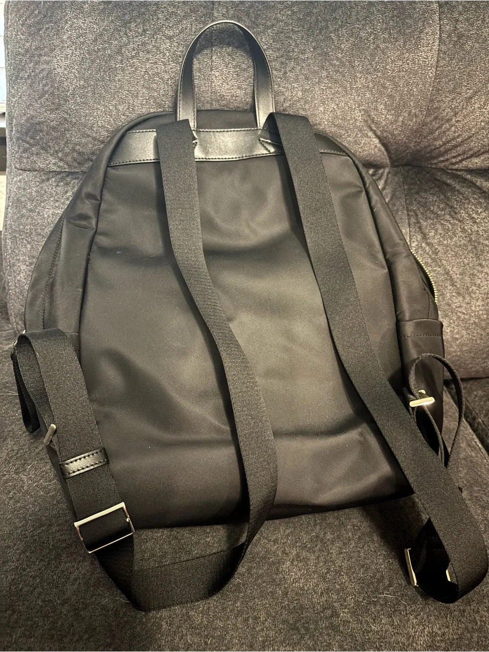 kate spade Black Nylon Backpack with Gold Hardware